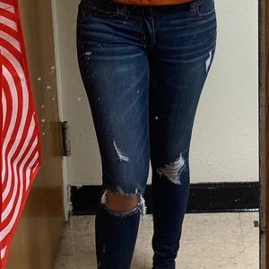 american eagle ripped jegging jeans
